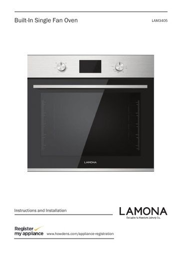 Lamona LAM3405 Single Fan Oven Manuals