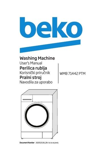 BEKO WMB 71442 PTM Washing Machine