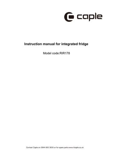 RIR178 Instruction manual