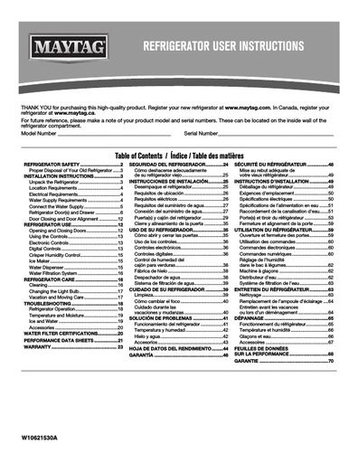 Maytag MFC2062DEM Fridge Freezer