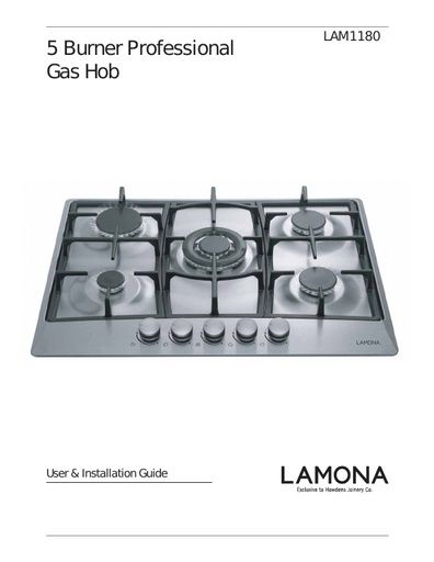 Lamona Professional 5 Burner Gas Hob - LAM1180