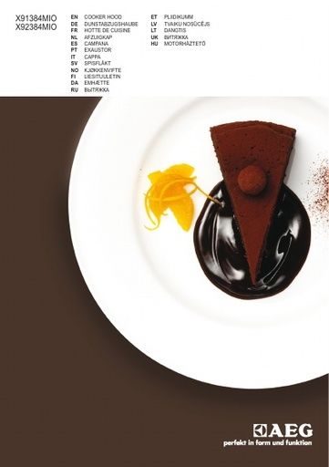 AEG X91384MI0 Cooker Hood User manual