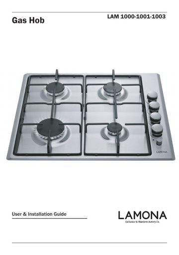Lamona Black Enamel Gas Hob - LAM1003