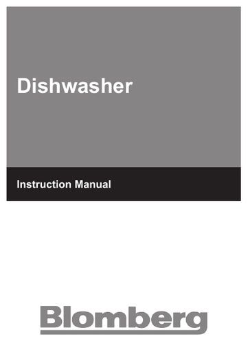 Blomberg smarTouch XB20 Dishwasher