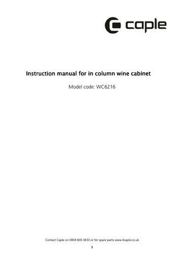 WC6216 Instruction manual