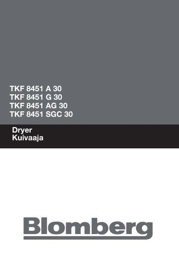 Blomberg TKF 8451 A 30 Dryer