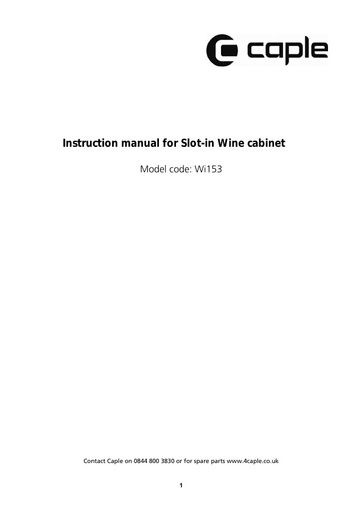 WI153 Instruction manual