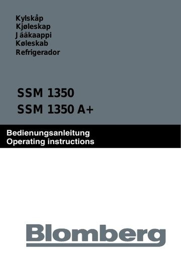 Blomberg SSM 1350 Refrigerator