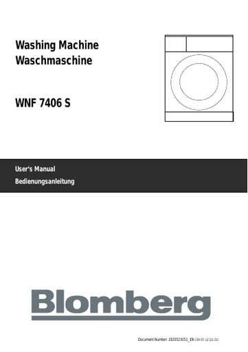 Blomberg WNF 7406 S Washing Machine