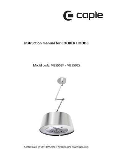 VIE550BK Instruction manual