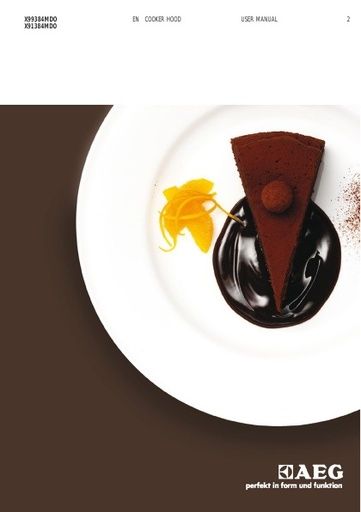 AEG X91384MD0 Cooker Hood User manual