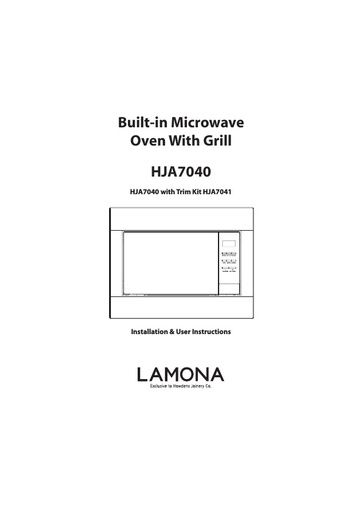 Lamona 23L Built In Microwave & Grill - HJA7040