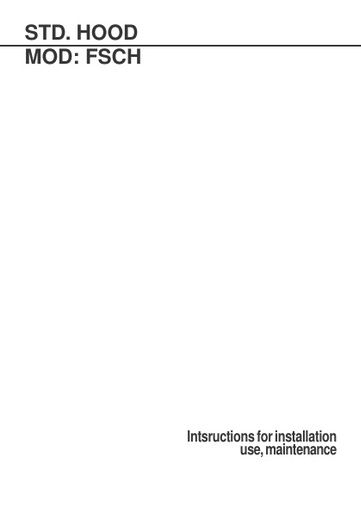 FSCHW4 Instruction manual