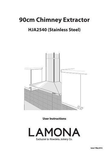 Lamona Stainless Steel 90cm Chimney Extractor - HJA2540