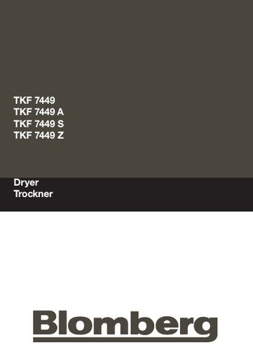 Blomberg TKF 7449 Dryer