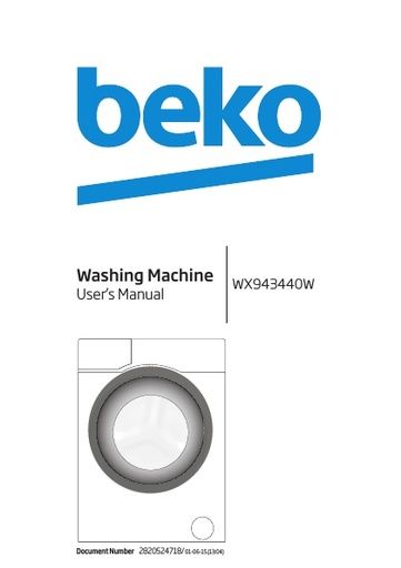 BEKO WX 943440 Washing Machine