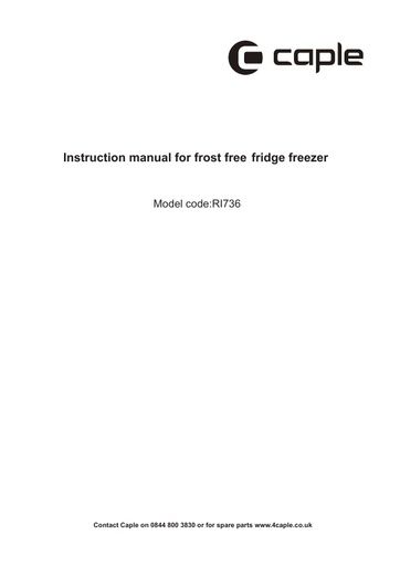 RI736 Instruction manual