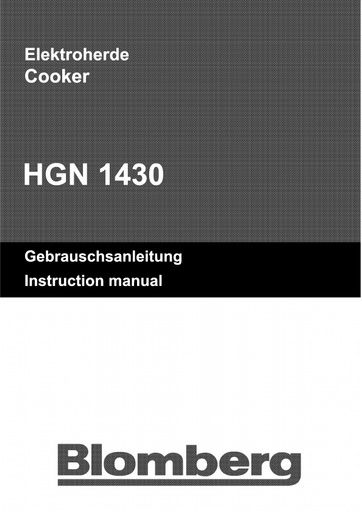 Blomberg HGN 1430 Range