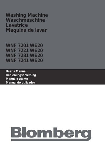 Blomberg WNF 7281 WE20 Washing Machine