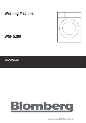 Blomberg WNF 5200 Washing Machine