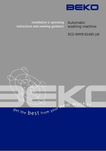 BEKO WMB 81445 LW Washing Machine