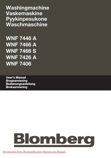 Blomberg WNF 7466 S Washing Machine