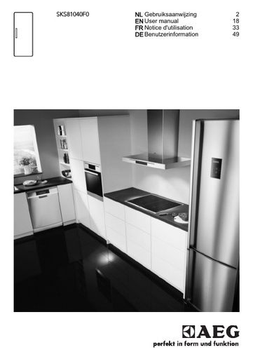 AEG SKS81040F0 Refrigerator User manual