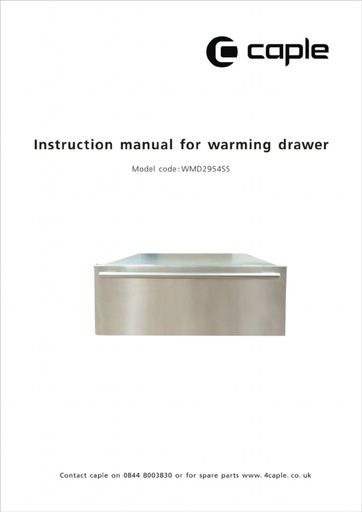 WMD2954 Instruction manual