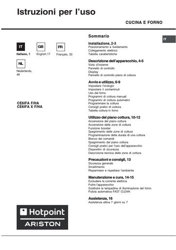 Hotpoint CE6IFA (W) F HA Range