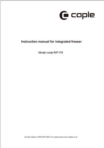 RIF178 Instruction manual