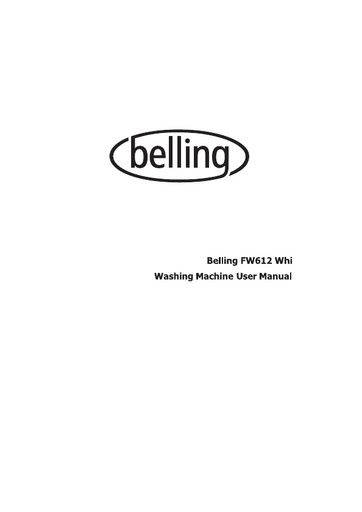 Belling FW612 Washing Machine