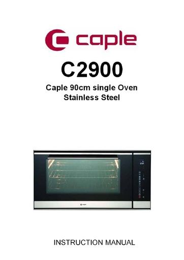 C2900 Instruction manual