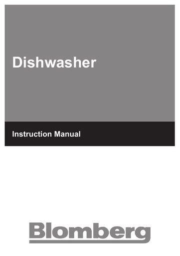 Blomberg MGTN 9465 Dishwasher