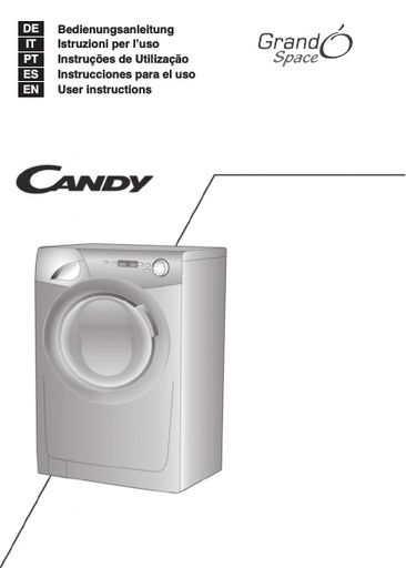 Candy GO W496DP S GrandO Washer Dryer - Candy Manuals