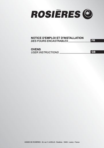 Rosieres RFA 77FIN Oven