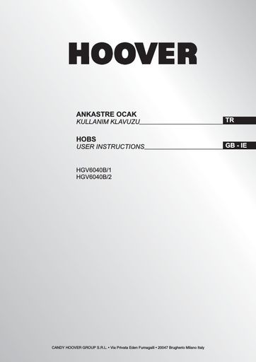 Hoover Black Gas on Glass Hob - HAP1302