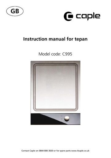 C995 Instruction manual