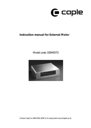 DDMEXT3 Instruction manual
