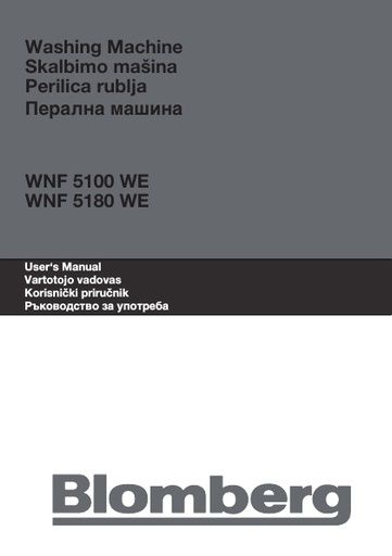 Blomberg WNF 5180 WE Washing Machine