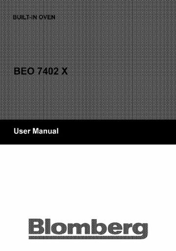 Blomberg BEO 7402 Oven