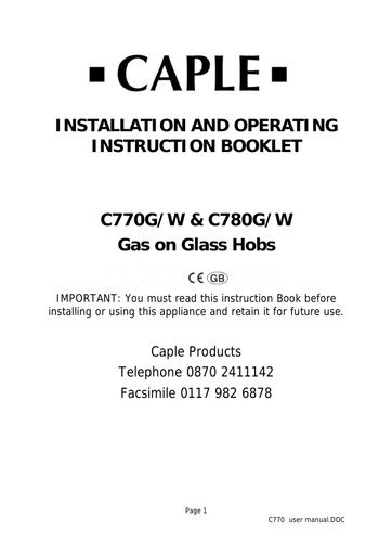 C770 Instruction manual