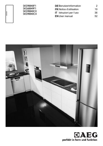 AEG SKS98840F1 Refrigerator User manual